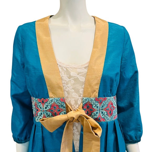Tracy Porter Brocade Sateen Bohemian Kimono Jacket - Picture 2 of 11
